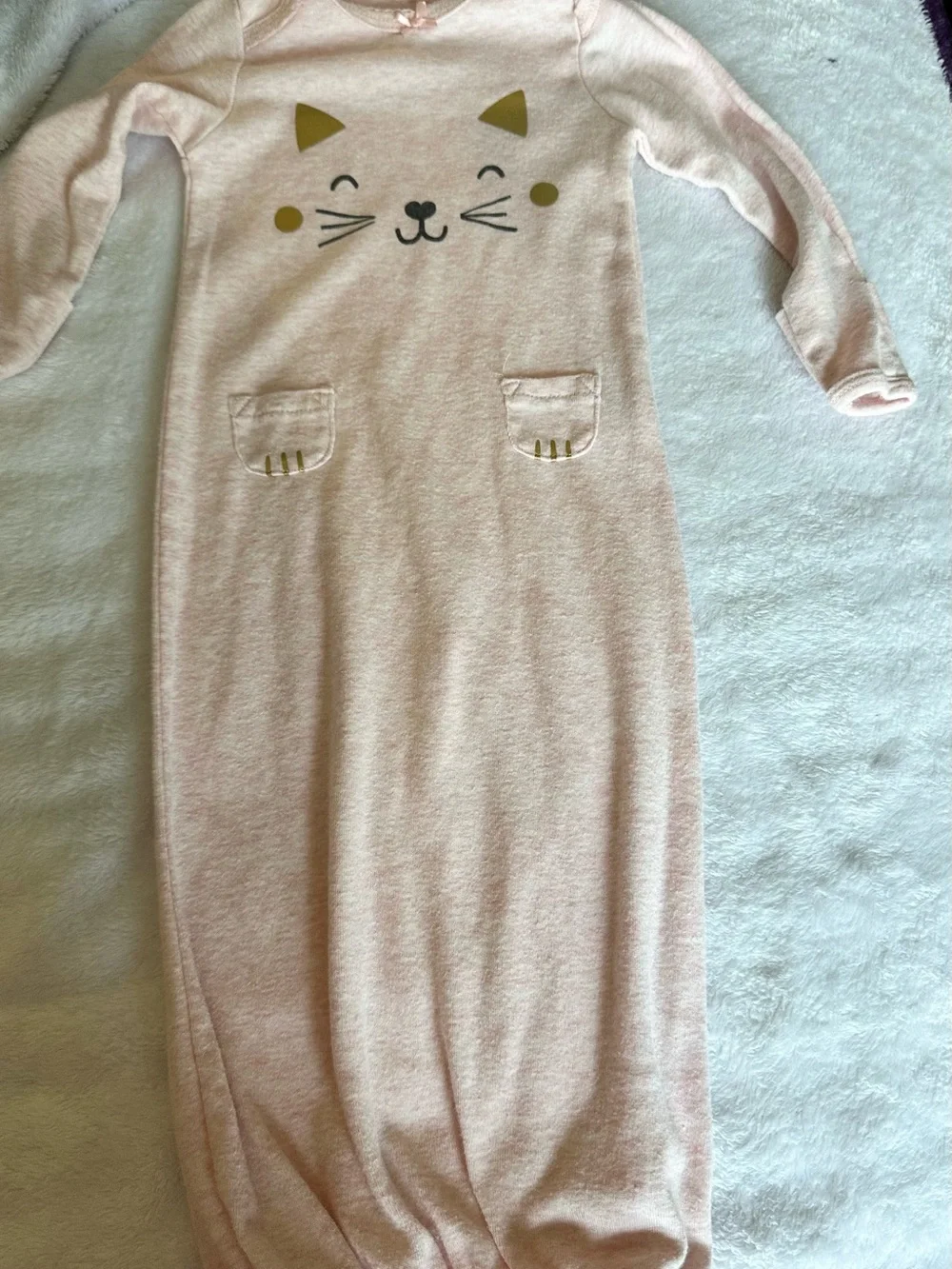 Carter's Pink Cat Face One-Piece